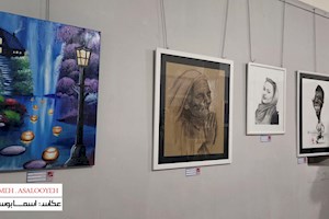 گزارش تصویری/ برپایی نمایشگاه هنرهای تجسمی «آذر » در برازجان