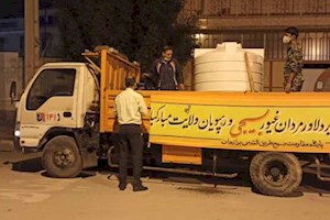 گندزدایی شهر برازجان با همکاری بسیج و پلیس دشتستان+ تصاویر