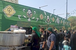 برپایی موکب امام‌رضایی‌های گناوه در مشهد همزمان با دهه آخر صفر