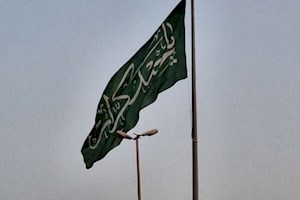 پرچم سبز علوی در ساحل خلیج فارس به اهتزاز درآمد