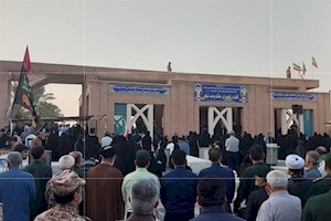تشییع حماسی پیکر شهید محمدجعفر رادبوی در دشتستان